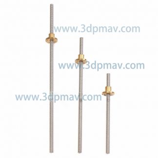 304 stainless T8 lead screw 700mm long with nut
