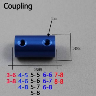 1pcs 3-6mm 3-8 Extend CNC Motor Jaw Shaft Coupler 5mm To 8mm Rigid Coupling